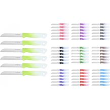 Bild für Cheffinger Messer-Set Küchenmesser Steakmesser 6-tlg CF-MK06 Auswahl Farbe Rot