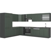 Bild für Eckküche Fame-Line Grün-Gold Landhaus/Anthrazit 347 x 46 cm ohne Arbeitsplatte Vicco