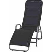 SIENA GARDEN Fano Kippliege anthrazit / schwarz Stahl anthrazit / Textilbezug schwarz