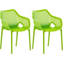 Bild für CLP 2er Set Stühle Air XL stapelbar mit einer Sitzhöhe von 44 cm,grün