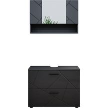 Bild für Badmöbel-Set Irma Anthrazit Hochglanz 2 Teile