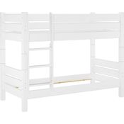 Erst-Holz Etagenbett massiv weiß 90x200
