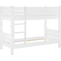 Bild für Erst-Holz Etagenbett massiv weiß 90x200