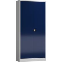Bild für Aktenschrank Metallschrank 2 Türen 4 Fachböden 194,5 x 92 x 42 cm grau/enzianblau
