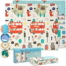 Bild für Babify Spielmatte für Babys, Dicke 1 cm, faltbar, rutschfest, extra groß, wendbar, wasserdicht, tragbar, doppelseitig, für Kleinkinder und Babys (180 x 200 x 1,0 cm)
