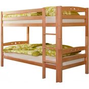 Etagenbett LUPO Buche massiv 90x200 cm teilbar auf 2 Einzelbetten ohne Roste, ohne Matratzen