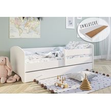 Bild für Kinderbett 160x80 cm mit Matratze und Schublade