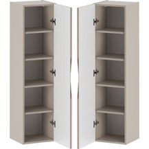 Bild für Lomadox Hochschrank CALURI-140 in beige mit gerillter Front