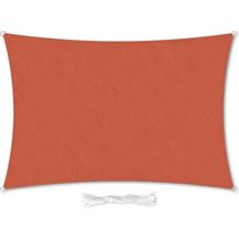 Bild für rechteckiges Sonnensegel 2x4 m mit Befestigungsringen Polyester luftdurchlässig Hellgrau