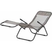 Gardamo Bäderliege Anthrazit Taupe Stahl, Fläche Textilbezug Taupe