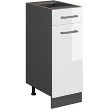 Bild für Küchenunterschrank R-Line Weiß Hochglanz 30 cm ohne Arbeitsplatte Vicco