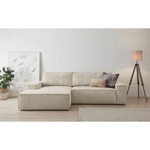 Bild für Home affaire Ecksofa SHERWOOD Schlafsofa 267 cm, L-Form, Schlaffunktion mit Bettkasten (210x136 cm)