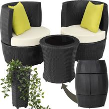 Bild für tectake Sitzgruppe Rattan Sitzgruppe, (Set, 4-tlg)
