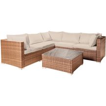 Bild für BRAST Gartenmöbel Lounge Sofa Couch Set Passion Braun Poly-Rattan für 4 Personen