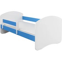 Bild für Kinderbett Jugendbett mit einer Schublade und Matratze Weiß ACMA II (180x80 cm, Blau)