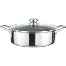 Bild für Schmortopf 28 cm aus Edelstahl mit Glasdeckel Antihaft