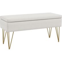 Bild für HOMCOM Polsterbank Sitzbank mit Stauraum, Leinenoptik (Bettbank, 1-St, Bank mit Stauraum)