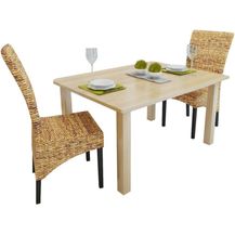 Bild für vidaXL Esszimmerstühle 2 Stk. Abaca und Mango Massivholz 243234
