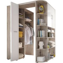 Bild für Stella 'Corner Nessi' Eckkleiderschrank begehbar mit Kleiderstange und 6 Kleiderhaken