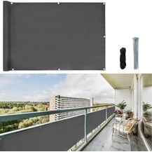 Bild für CCLIFE Balkon Sichtschutz Wind- und UV-Schutz Wetterfest 160 g/m2 mit Ösen Balkon sichtschutz Blickdicht 75x300 cm (3 Größen & 2 Farben)