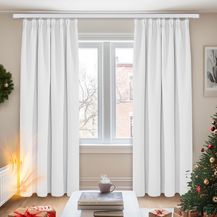 Bild für Deconovo Verdunkelungsvorhang Gardinen mit Kräuselband Blickdicht Vorhänge Wohnzimmer 2er Set