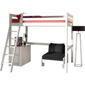 Vipack 'Pino' Hochbett weiß, inkl. Kommode und Sessel