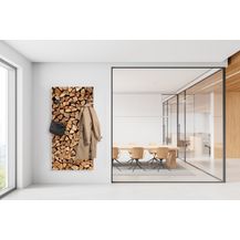 Bild für queence Wandgarderobe Paneel Holzstapel Optik (1 St)