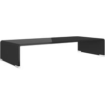 Bild für vidaXL TV-Tisch/Bildschirmerhöhung Glas Schwarz 70x30x13 cm 244136