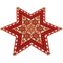 Bild für Haus und Deko Tischdecke Sterne Weihnachten Deckchen Advent bestickt Untersetzer Mitteldecke (1-tlg)