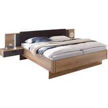 Bild für Bettanlage >Aschau< LED, 2 Schübe, Mauvella Eiche Dekor / Graphit