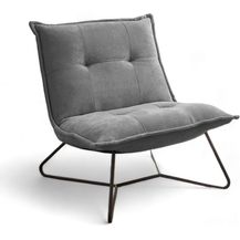 Bild für Sessel Polstersessel VICO in dunkelgrau Metallgestell schwarz 69x86