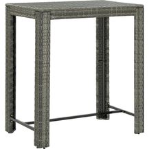 Bild für vidaXL Garten-Bartisch Grau 100x60,5x110,5 cm Poly Rattan 45875