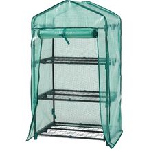 Bild für Gewächshaus Chaam mit 3 Ablagen 125x69x49cm Grün [en. casa]