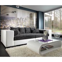 Bild für XXL-Sofa Marlen Schwarz/ Weiß 300x140 cm Bigsofa