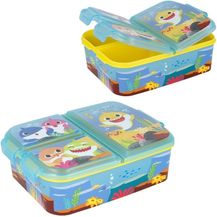 Bild für Baby Shark Kinder Brotdose – Lunchbox mit 3 Fächern & tollem Design