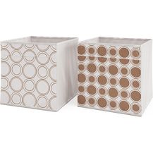 Bild für Faltbox Weiß/Gold 30 x 30 cm 2er Set Vicco