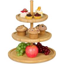 Bild für Etagere Bambus mit 3 Schalen