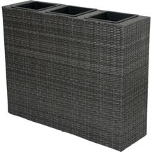 Bild für Raumtrenner mit 3 Pflanztöpfen in grau