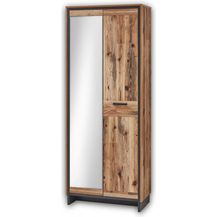Bild für Garderobenschrank PRATO mit Spiegel 2-türig Oldwood Alpine Lodge Dekor