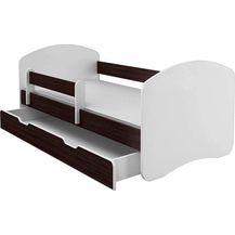 Bild für Kinderbett Jugendbett mit einer Schublade und Matratze Weiß ACMA II (160x80 cm + Schublade, Holz Wenge)