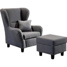 Bild für Ohrensessel mit Hocker Landhaus Polster-