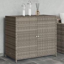 Bild für vidaXL Gartenschrank Grau 83x45x76 cm Poly Rattan 365545