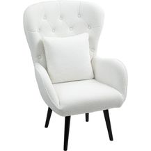 Bild für HOMCOM Relaxsessel Sessel mit Lendenkissen, Holzbeine (Teddy Sessel, 1-St, Loungesessel)