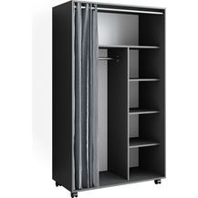 Bild für Kleiderschrank Doros Grau 100 x 168 cm mit Rollen Vicco