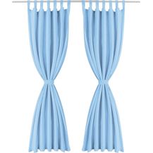Bild für vidaXL Vorhänge Mikro-Satin 2 Stk. mit Schlaufen 140 x 225 cm Türkis 132220