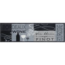 Bild für vidaXL Küchenteppich Waschbar Wein Grau 45x150 cm Samt 4005599