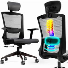 Bild für Arebos Bürostuhl Ergonomischer Schreibtischstuhl Wippmechanismus von 90° bis 125° (1D-verstellbare Armlehnen für mehr Komfort)