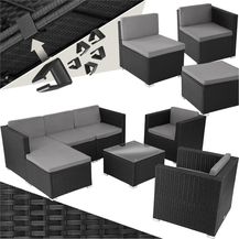 Bild für tectake® Poly Rattan Lounge