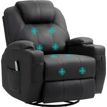 Bild für HOMCOM Massagesessel mit Fernbedienung, Drehbarer Fernsehsessel mit Liegefunktion (Ruhesessel, 1-St, Relaxsessel)