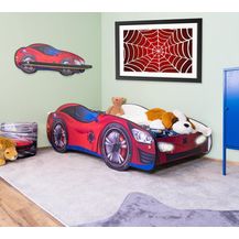 Bild für Autobett PKW SPIDER CAR mit Wandregal und LED 160x80 cm